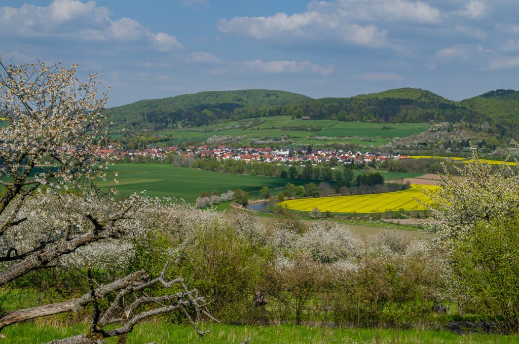 Blick vom Kirschenwanderweg auf Witzenhausen